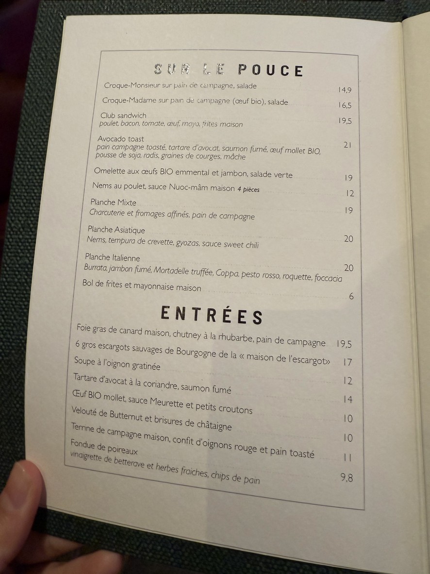 Les Ondes menu 1