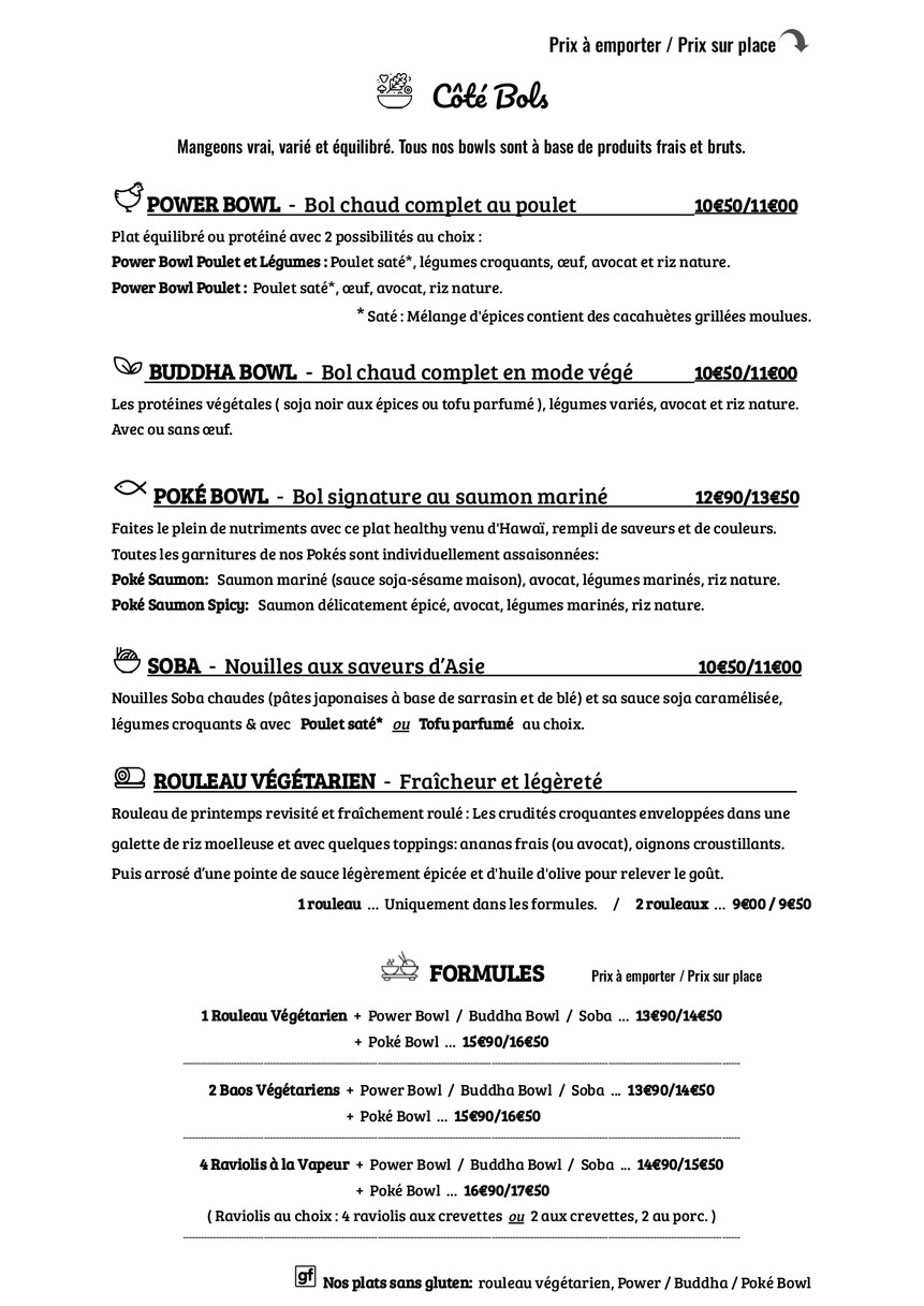 Gustus - Asian Urban Food menu 1