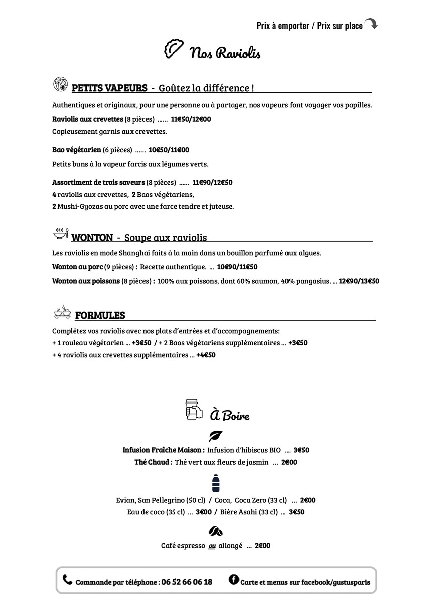 Gustus - Asian Urban Food menu 2