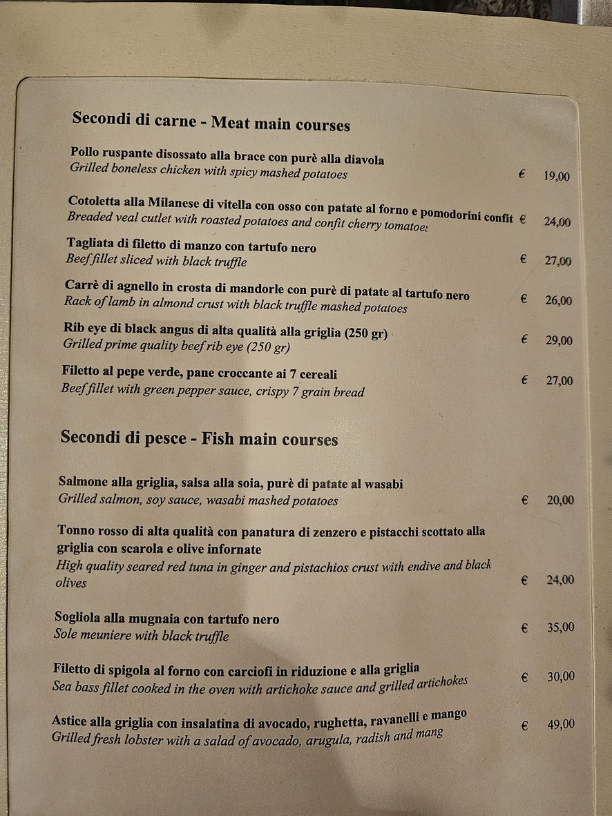 Life Ristorante menu 2