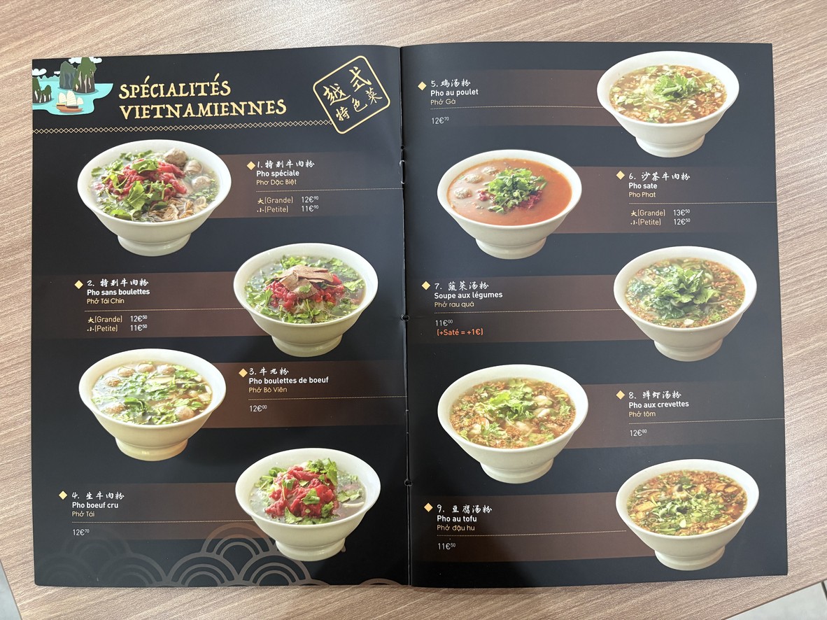 Phô Vincennes menu 3
