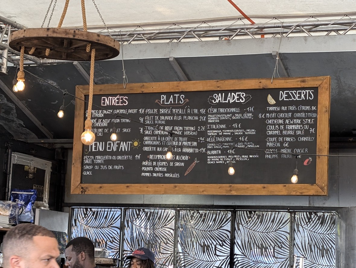 La Dame de Canton menu 1