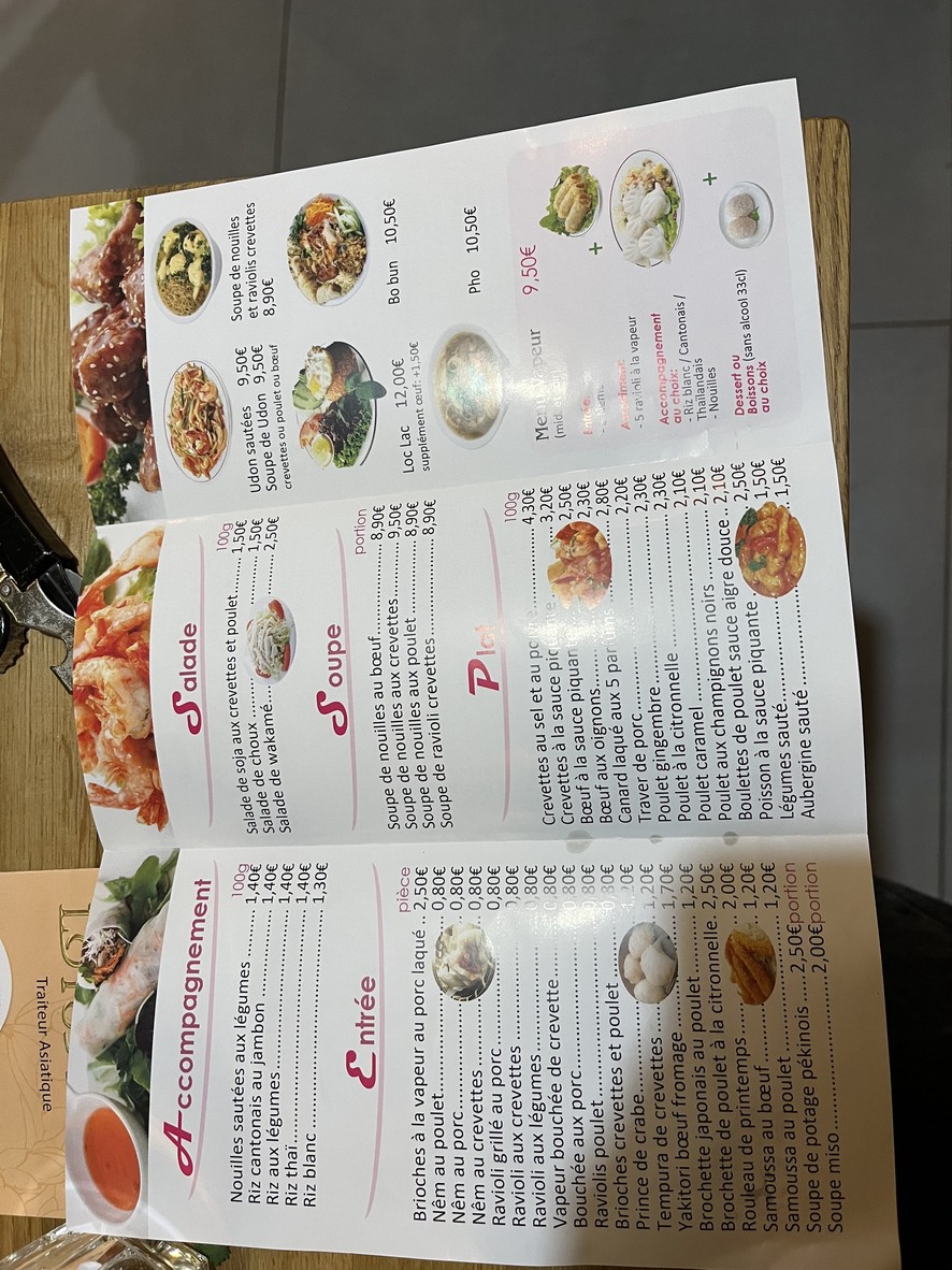 LOTUS D'OR menu 2