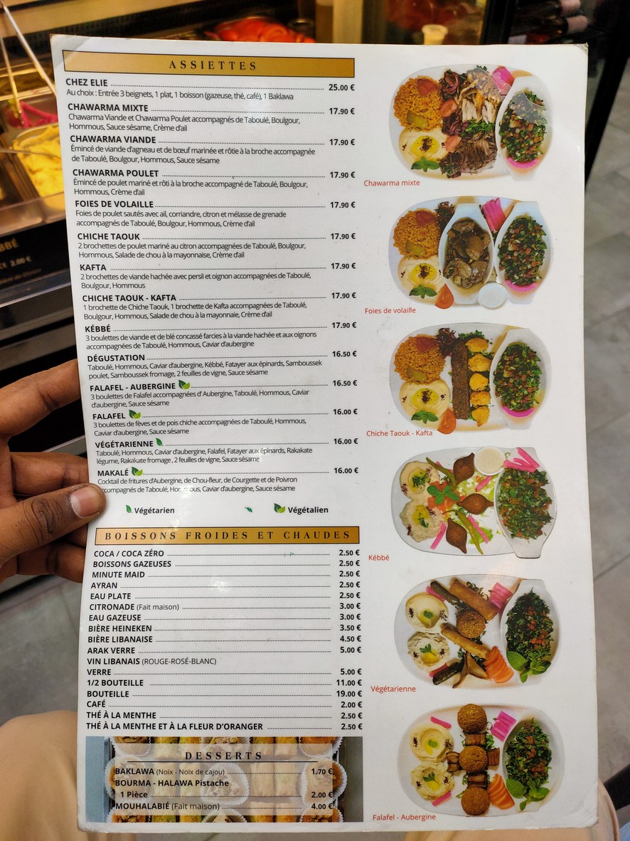 Cuisine Libanaise Tasska menu 3