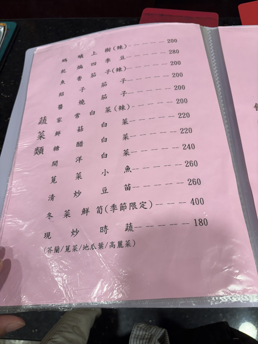 Hui Huang Chuan Cai Xiao Guan menu 3
