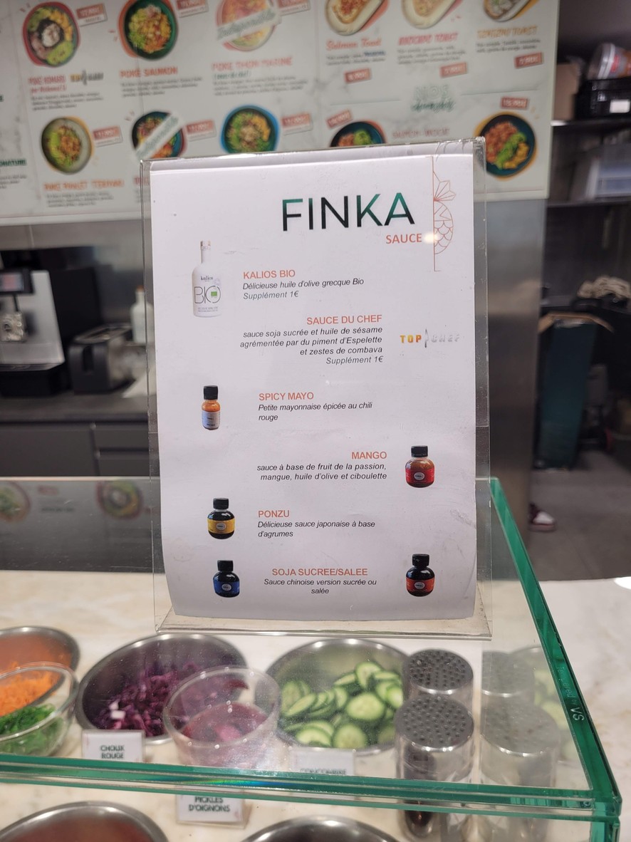 FINKA BOWL (Poke Bowl) menu 1