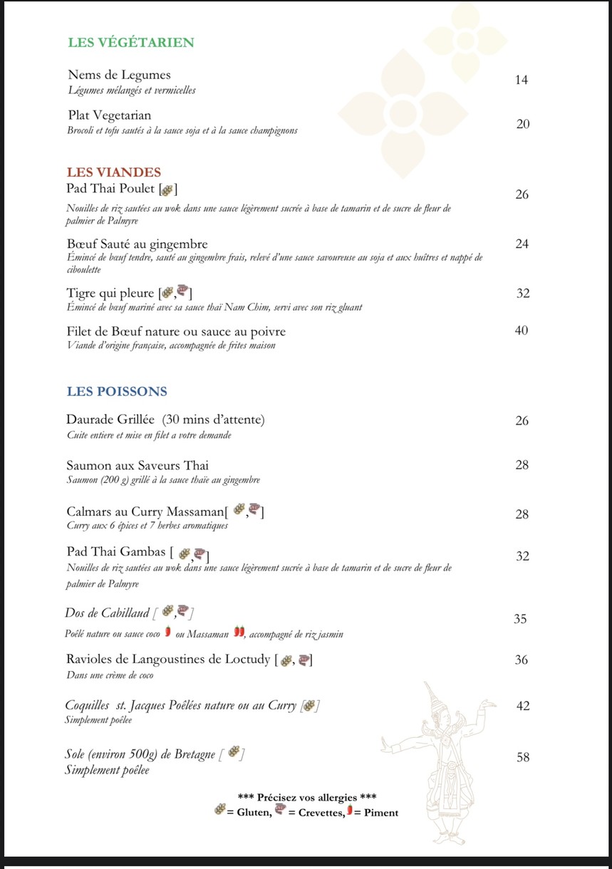 LE 8 CLOS thai menu 2