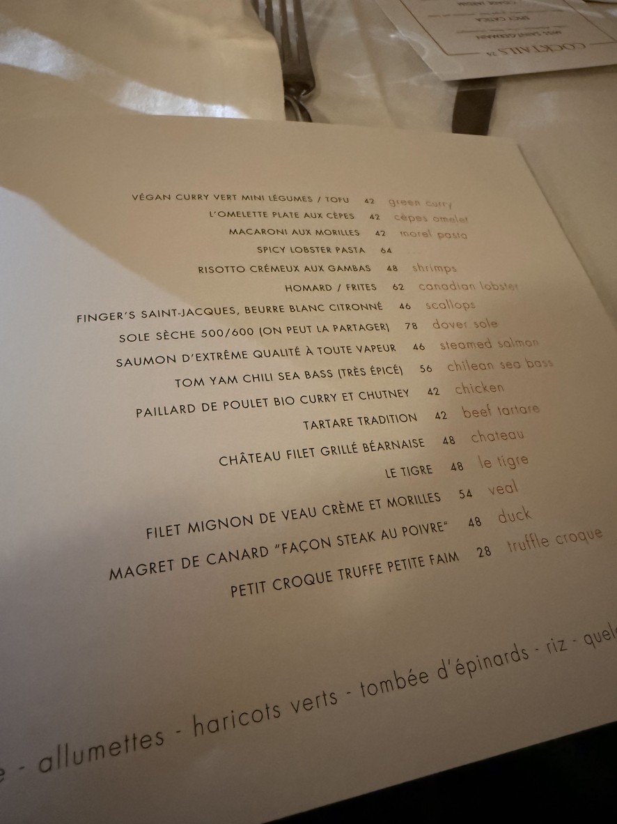 L'Avenue menu 2