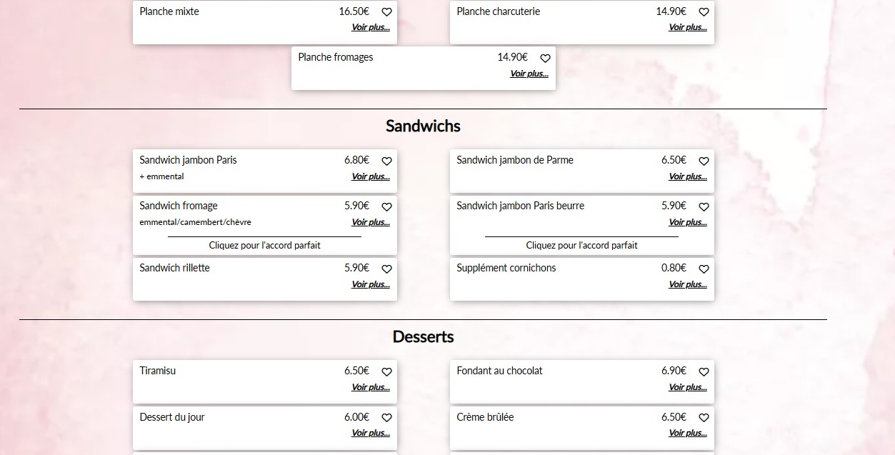 Brasserie Le Nicot Latin Bar-tabac menu 4
