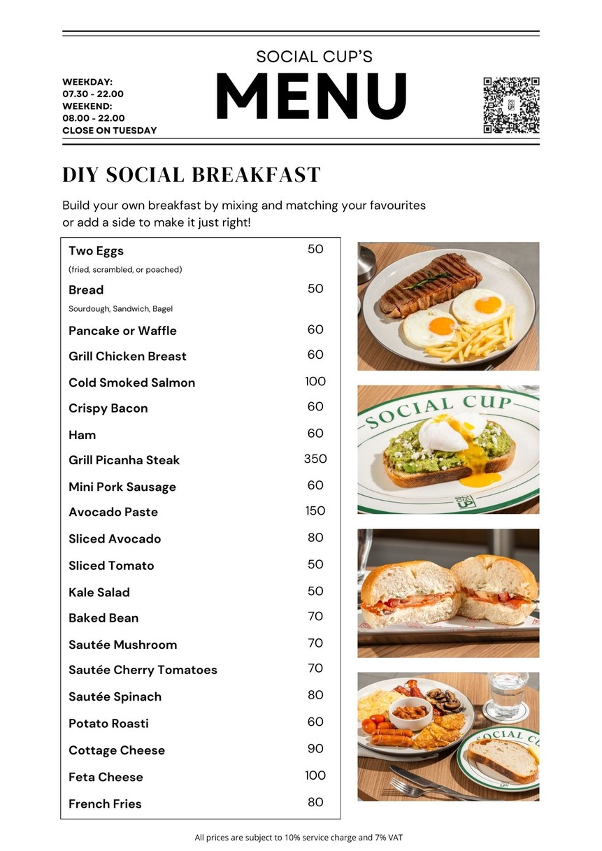 Social Cup menu 2