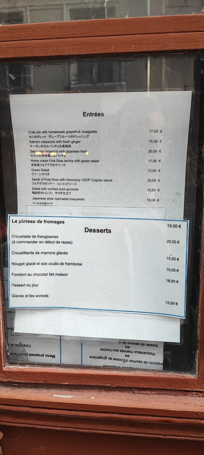 Les Cartes Postales menu 2