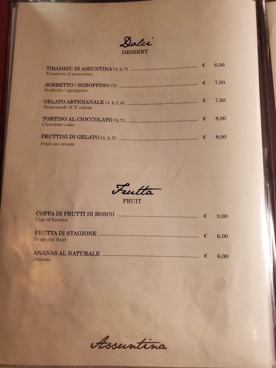 Assuntina menu 5