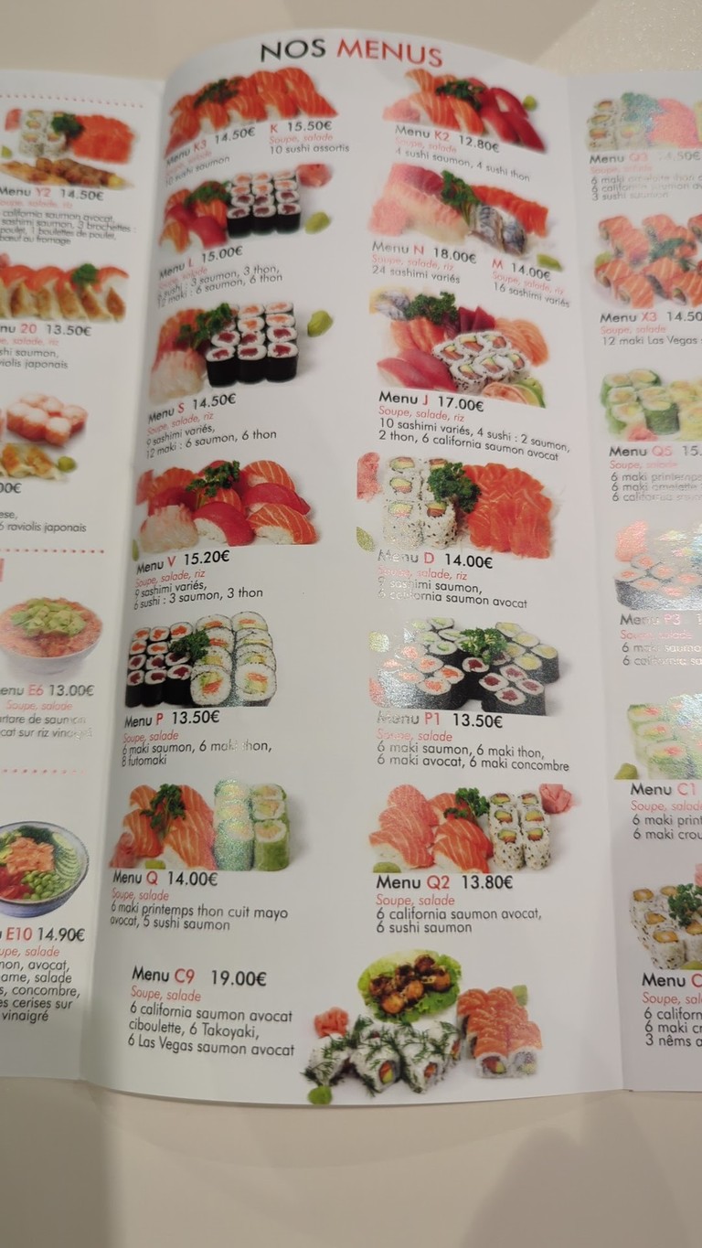 Yuki Sushi menu 2