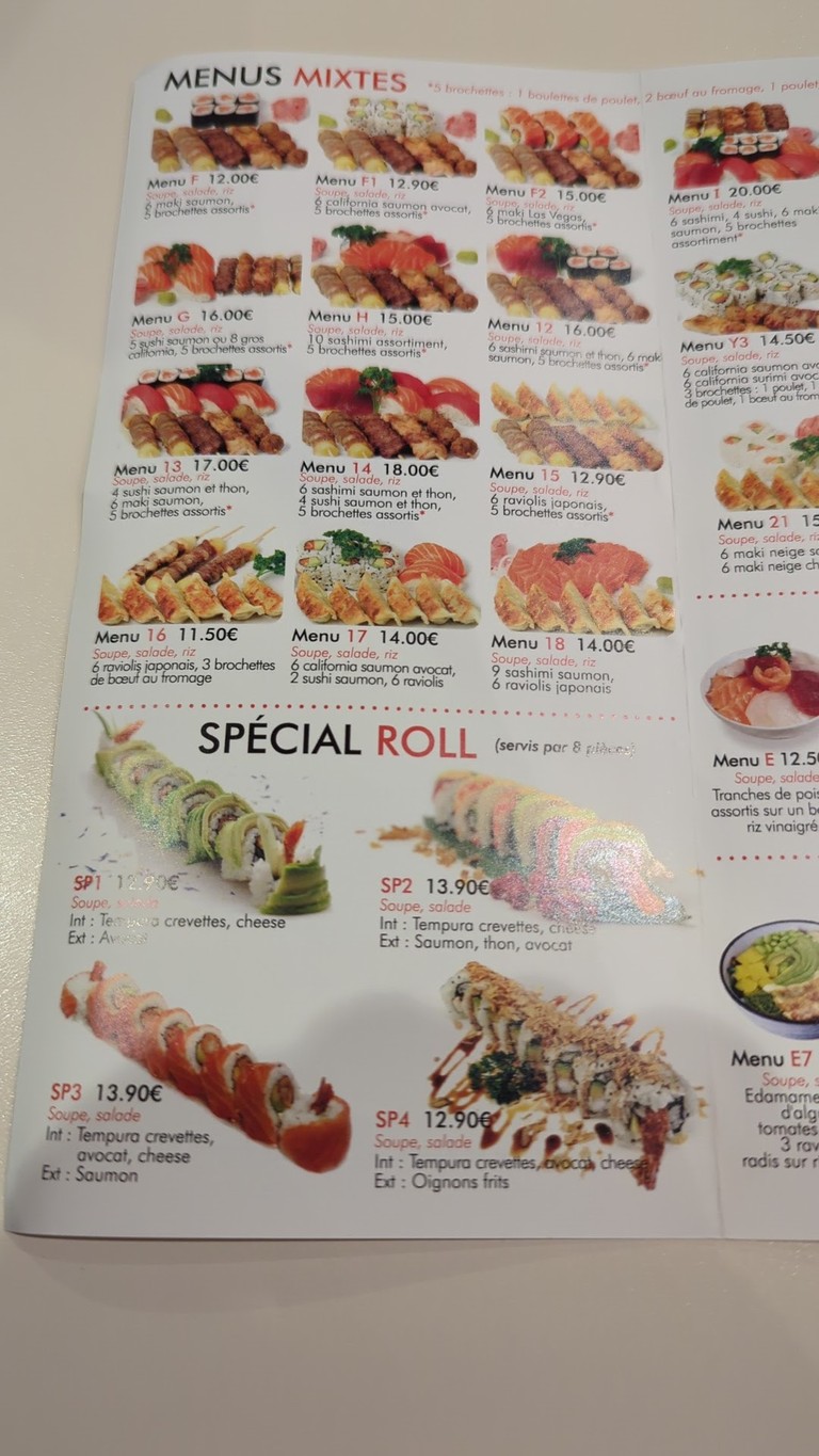 Yuki Sushi menu 3