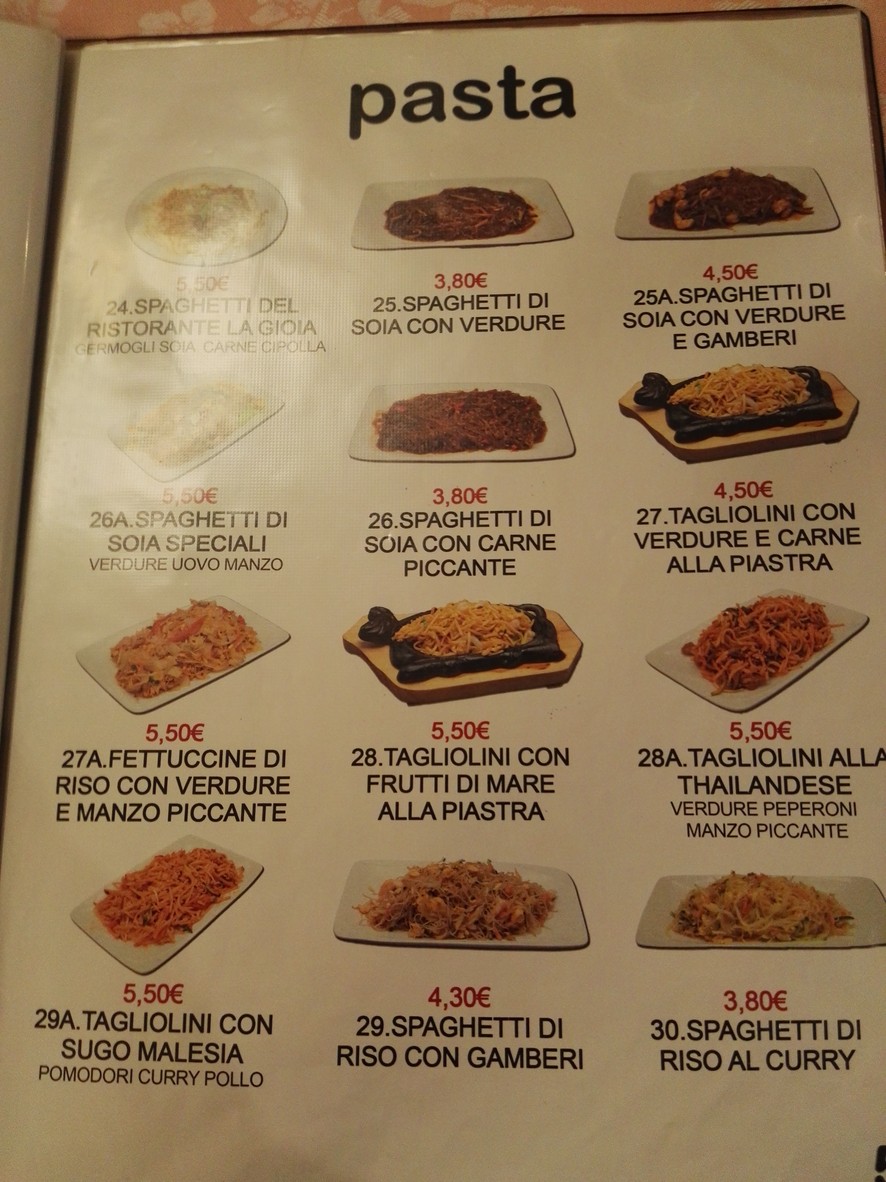 Ristorante La Gioia menu 2