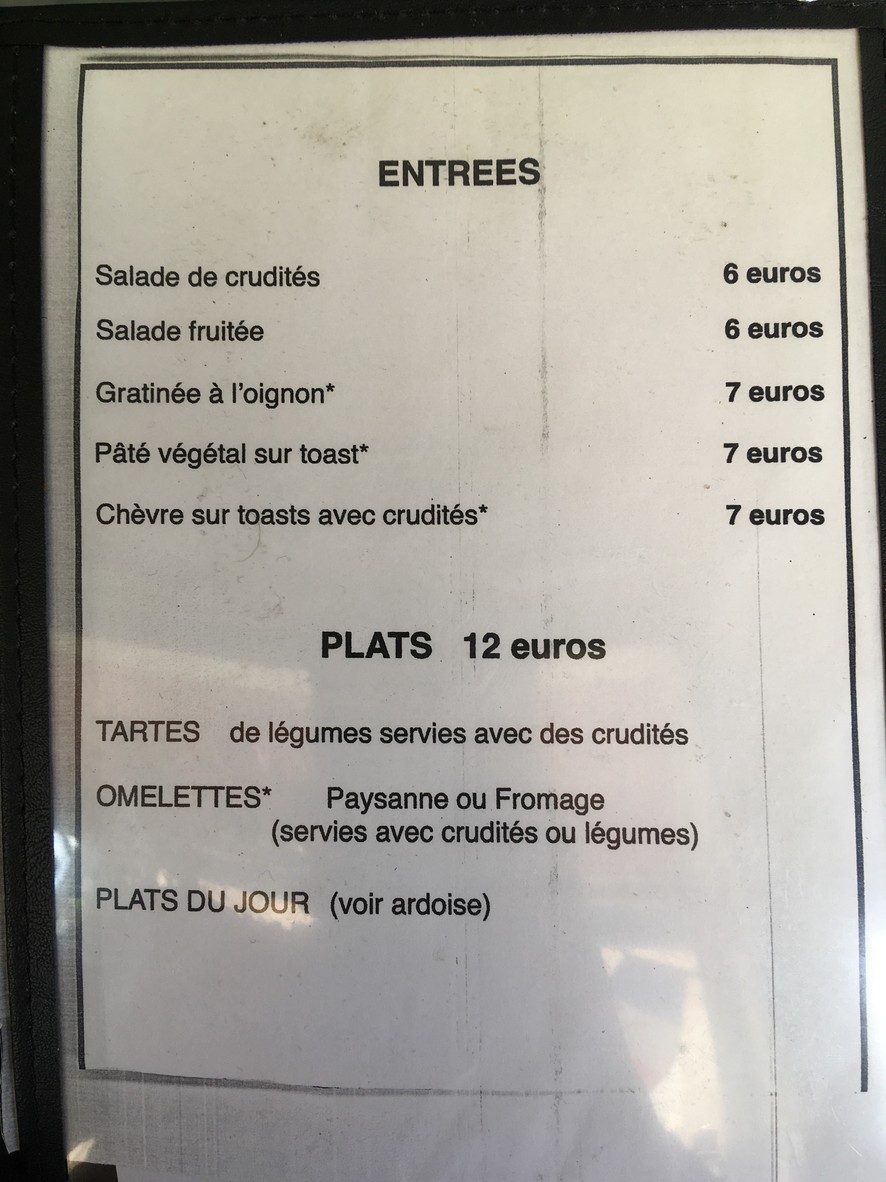 Joy In Food menu 1