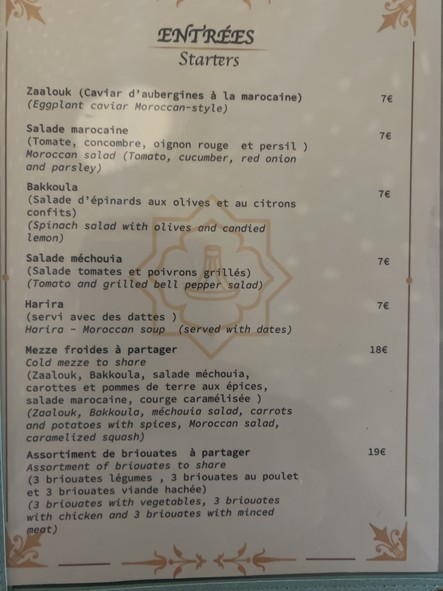 La Table Marocaine du XV