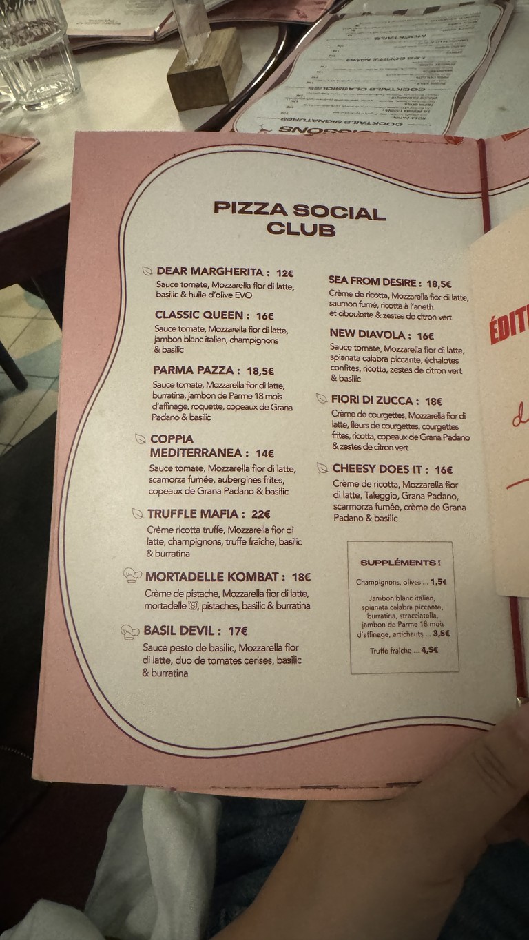 Gruppomimo - Vincennes menu 1