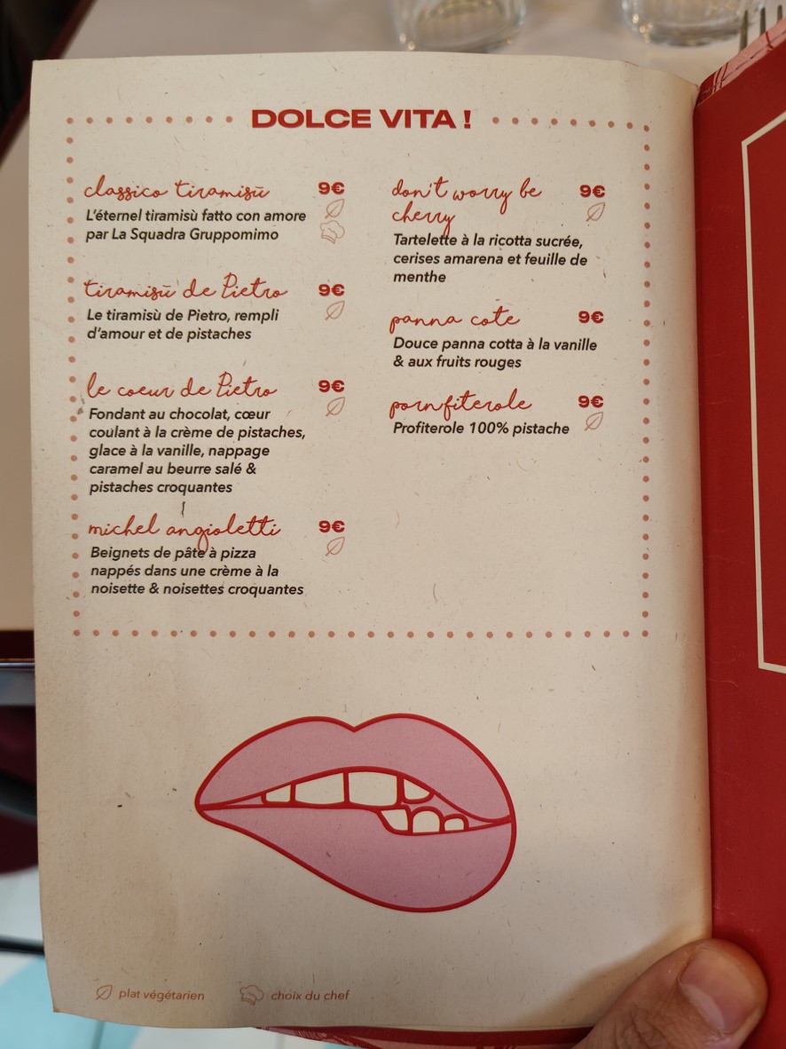 Gruppomimo - Vincennes menu 3