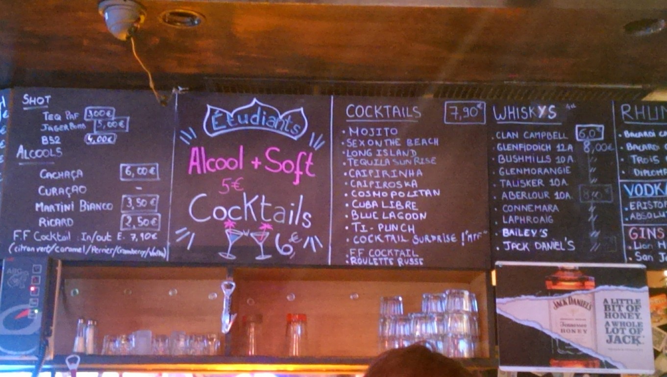The French Flair menu 1