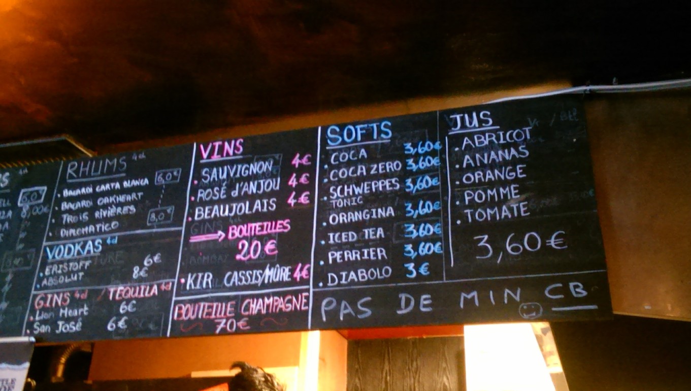 The French Flair menu 2