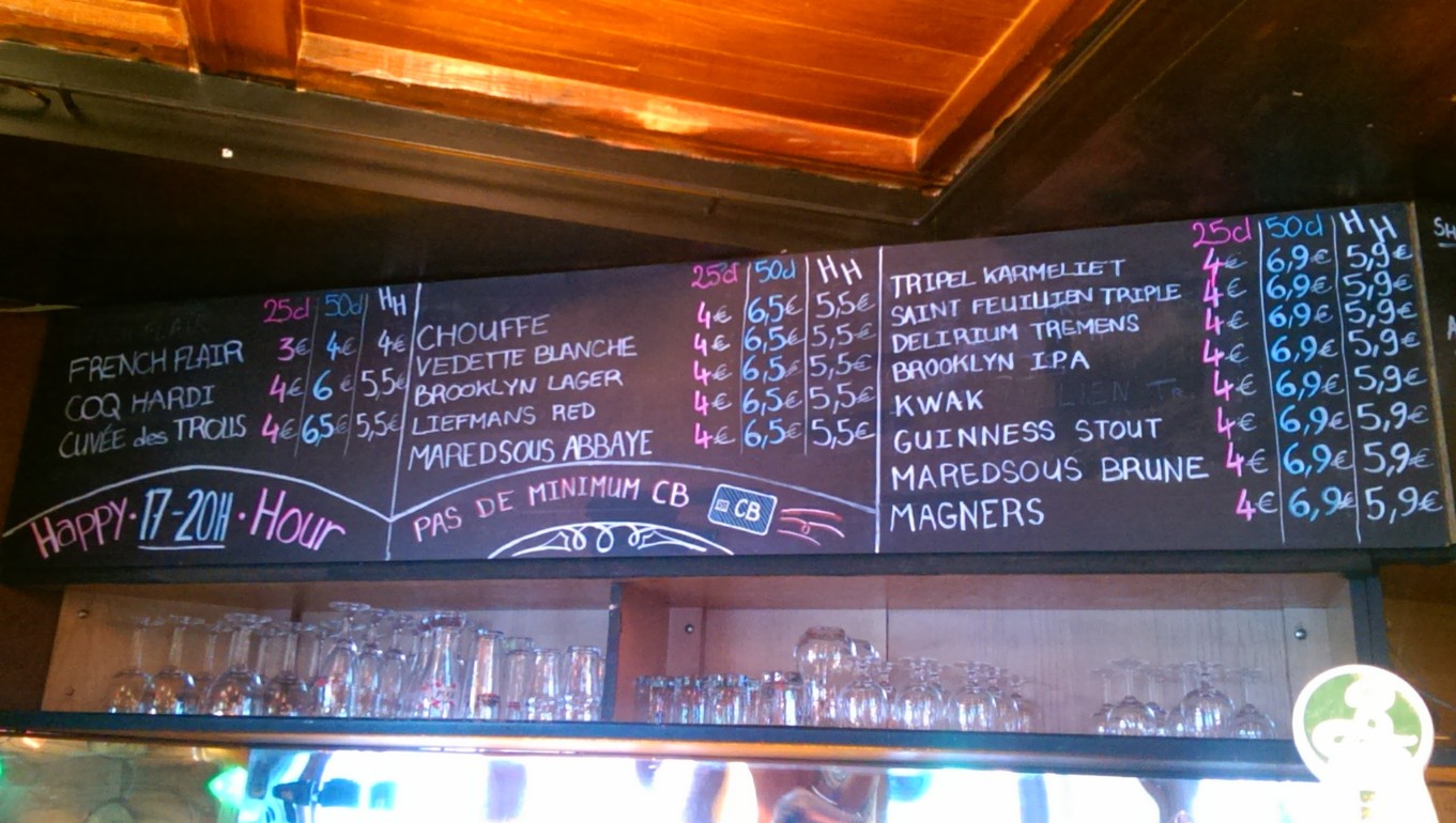 The French Flair menu 3