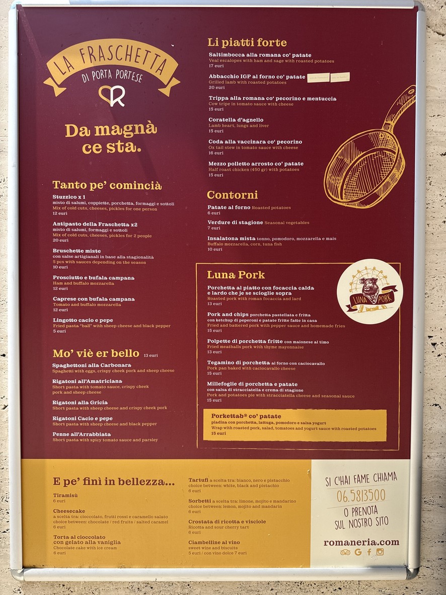 La Fraschetta di Porta Portese menu 1