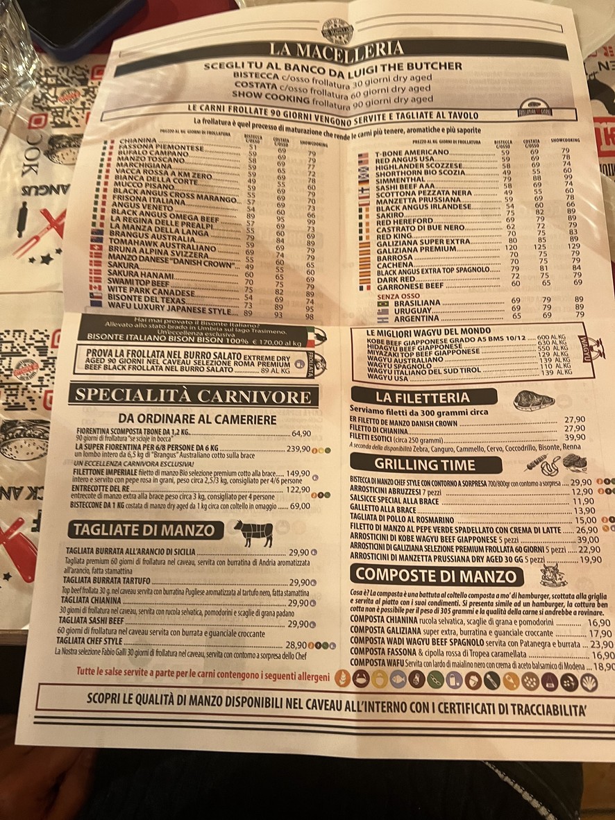 Er Macellaio menu 2