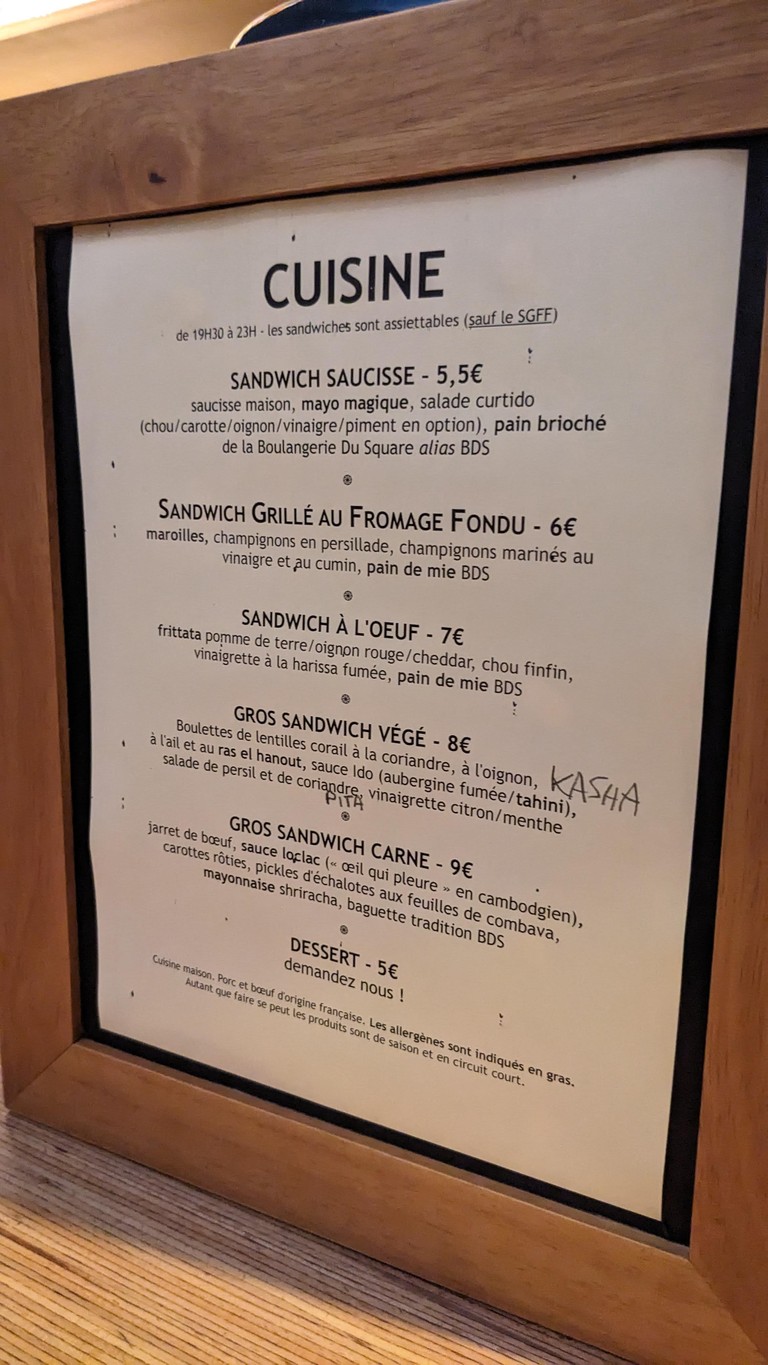 Le Supercoin menu 1
