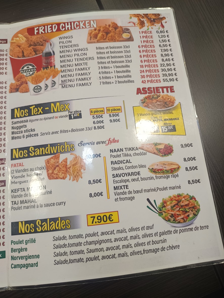 Pizza'Go menu 2