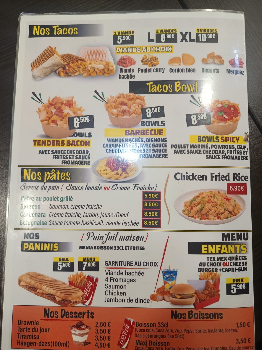 Pizza'Go menu 3