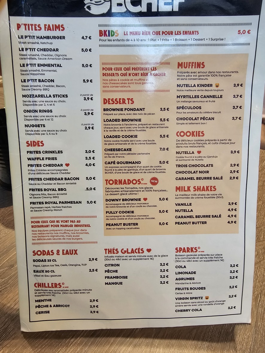 BCHEF Bobigny menu 2