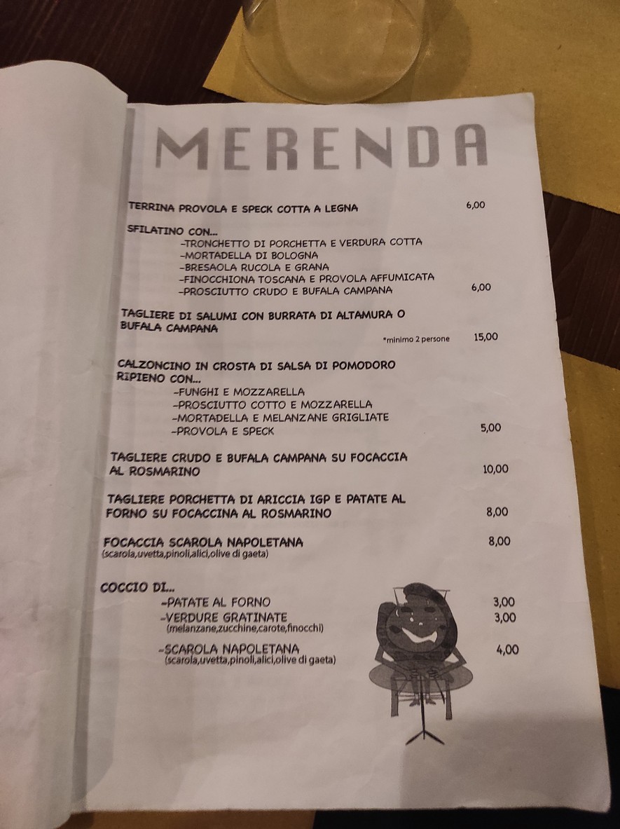 Focacciotto menu 1
