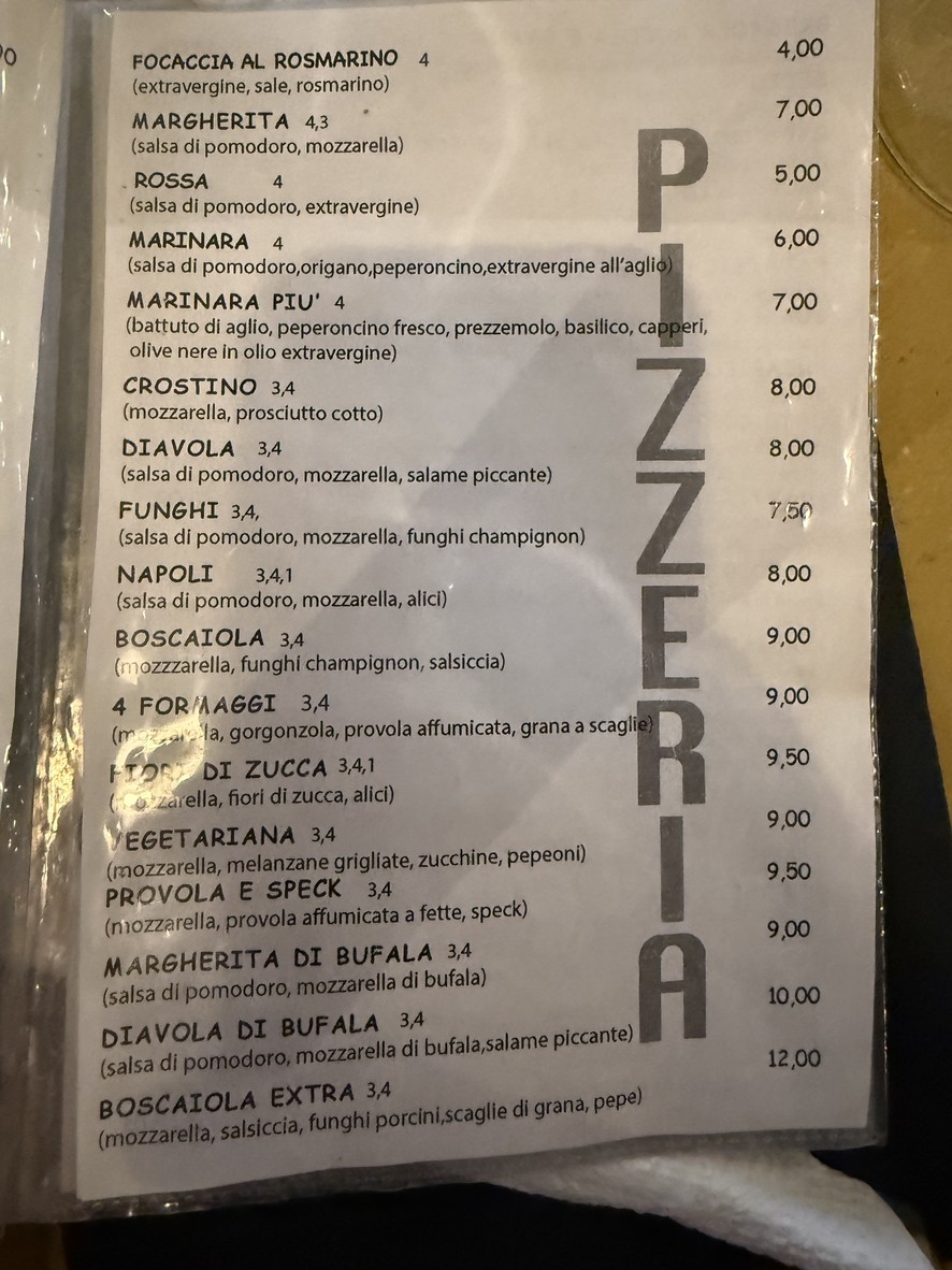 Focacciotto menu 2