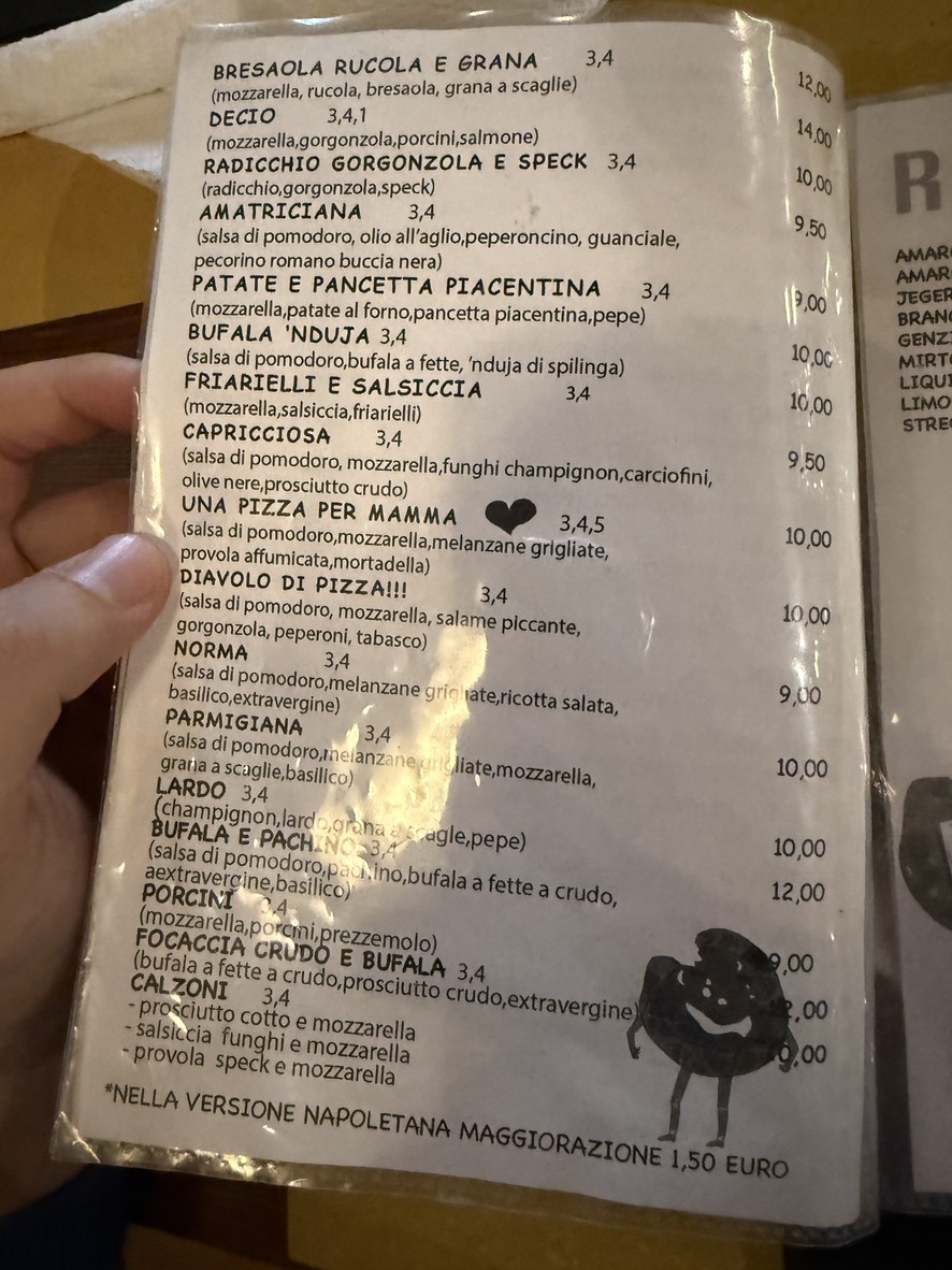Focacciotto menu 3