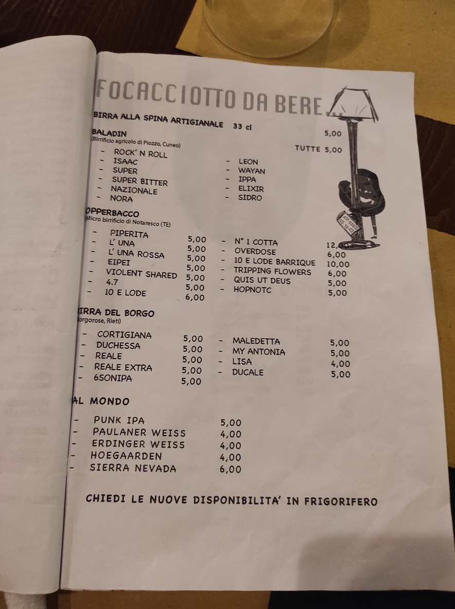 Focacciotto menu 4