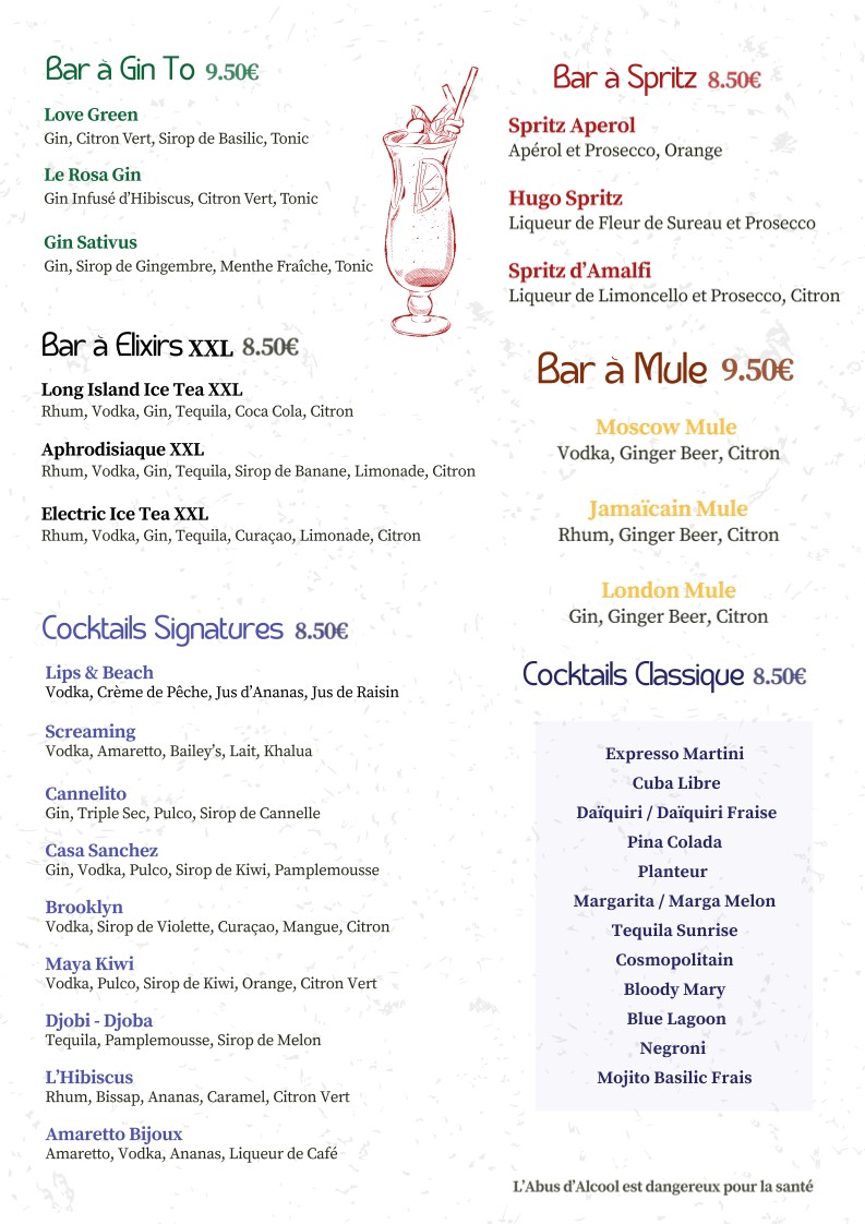Le Censier menu 2