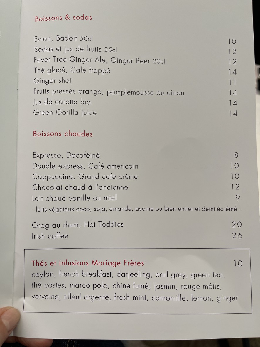 Costes - Le Restaurant menu 2