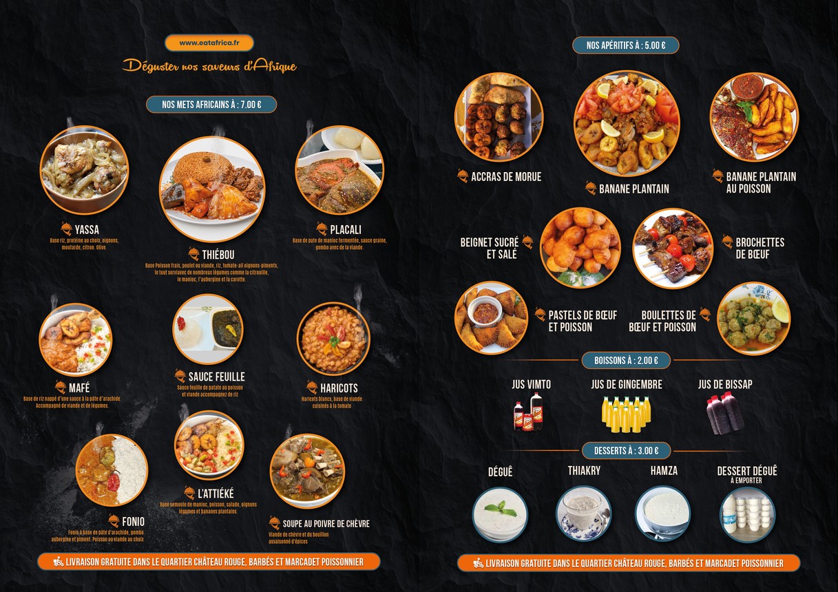 Eat africa - Restaurante africano menu 1