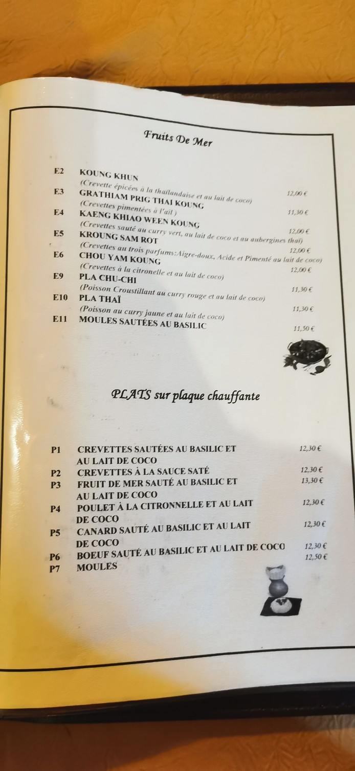 Sawadi - Restaurant Thaï menu 3