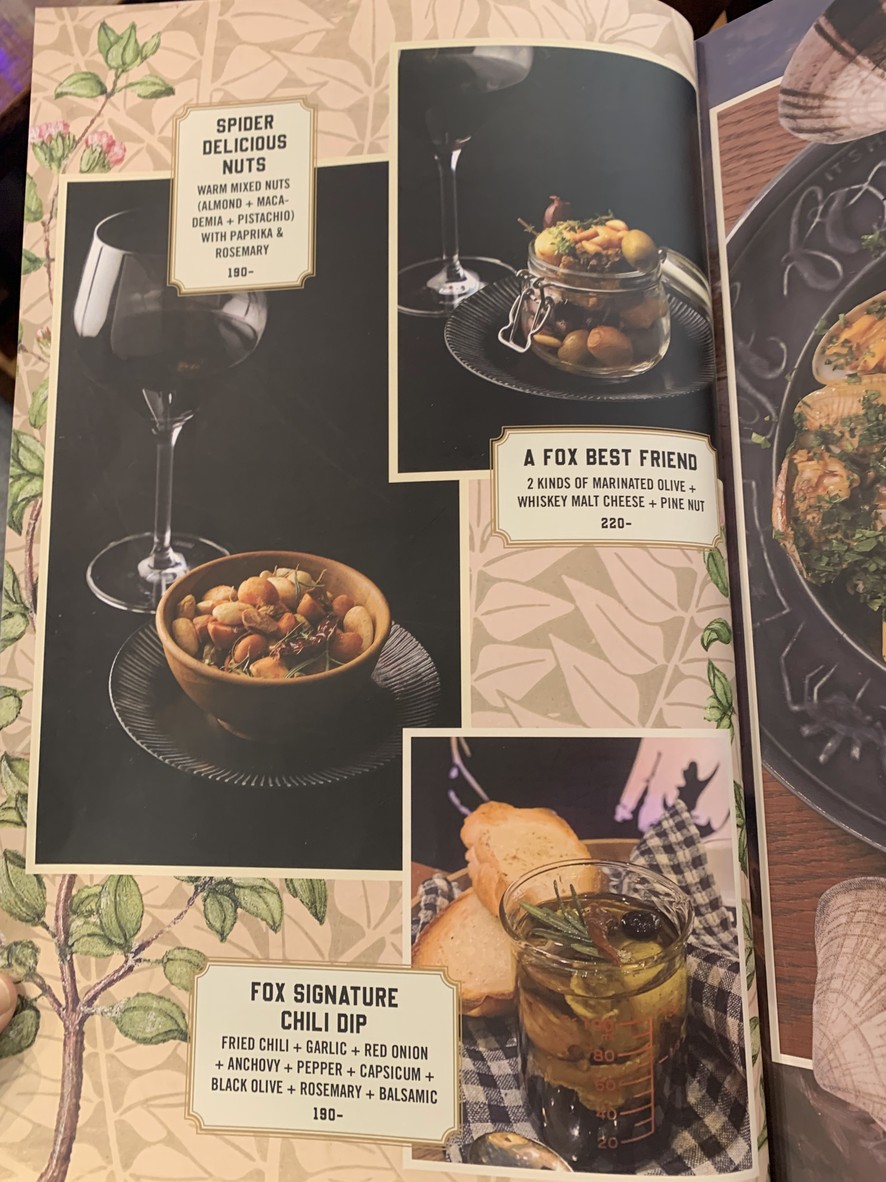 a fox princess KITCHEN/ Central Chidlom menu 3