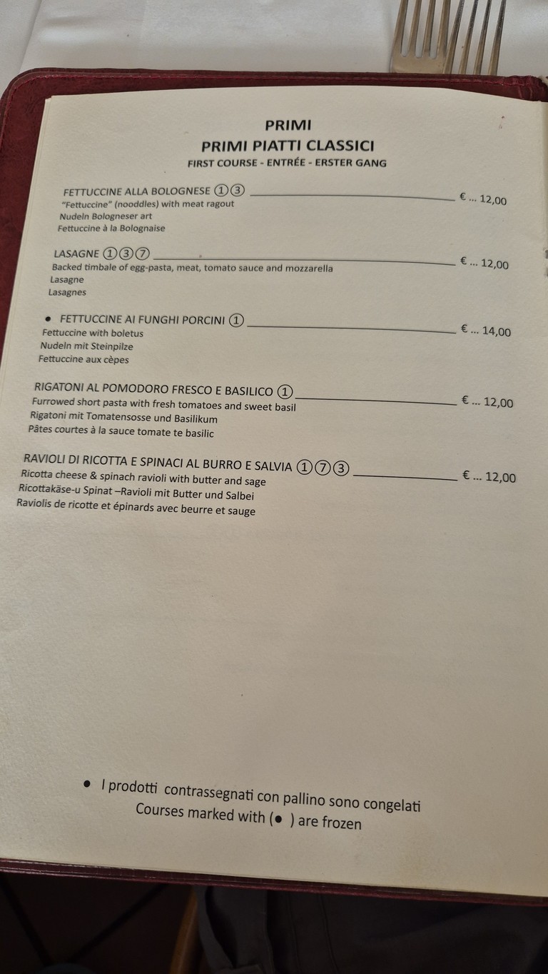 Ristorante Leonetti menu 2