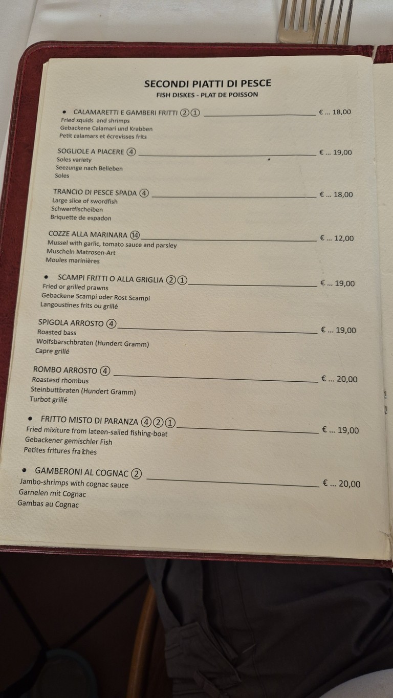 Ristorante Leonetti menu 5