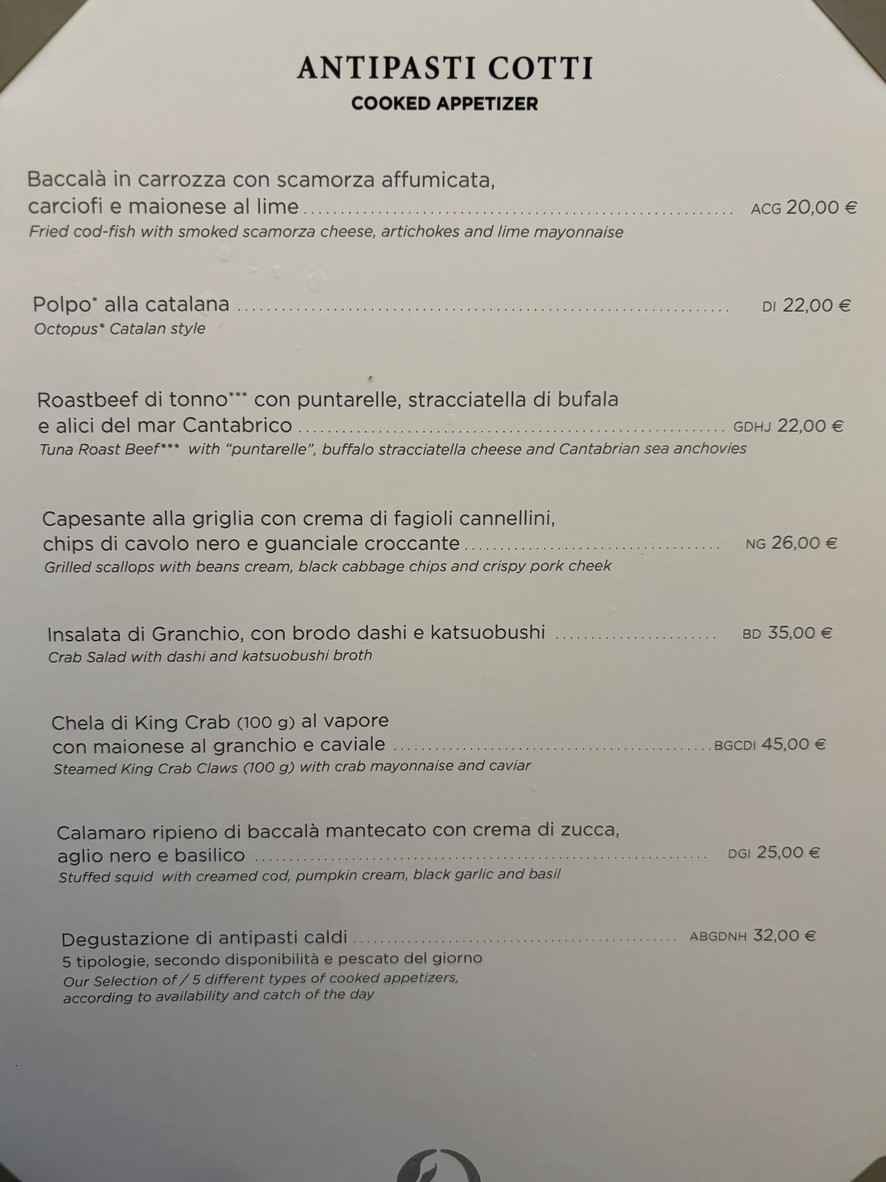 Ristorante Crab menu 2