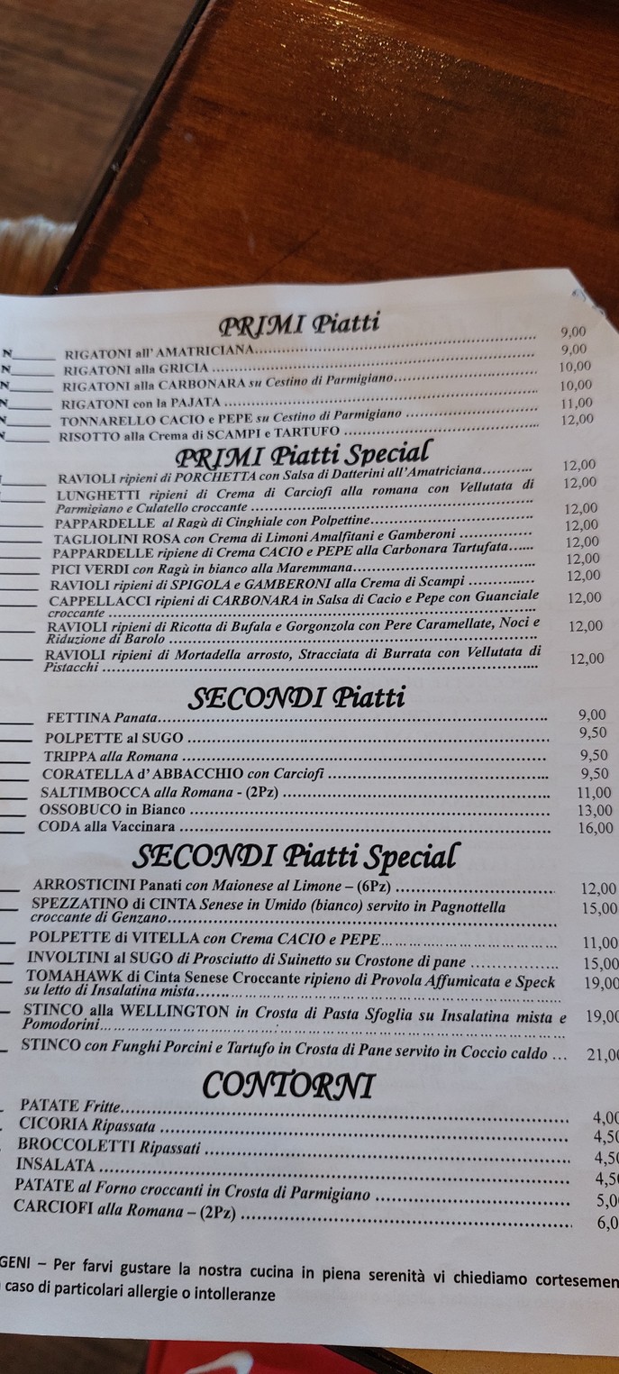 Osteria Fraschetteria "dallo CHEF" menu 2