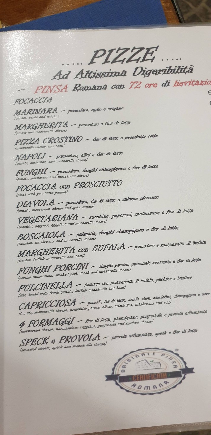 Osteria Fraschetteria "dallo CHEF" menu 3