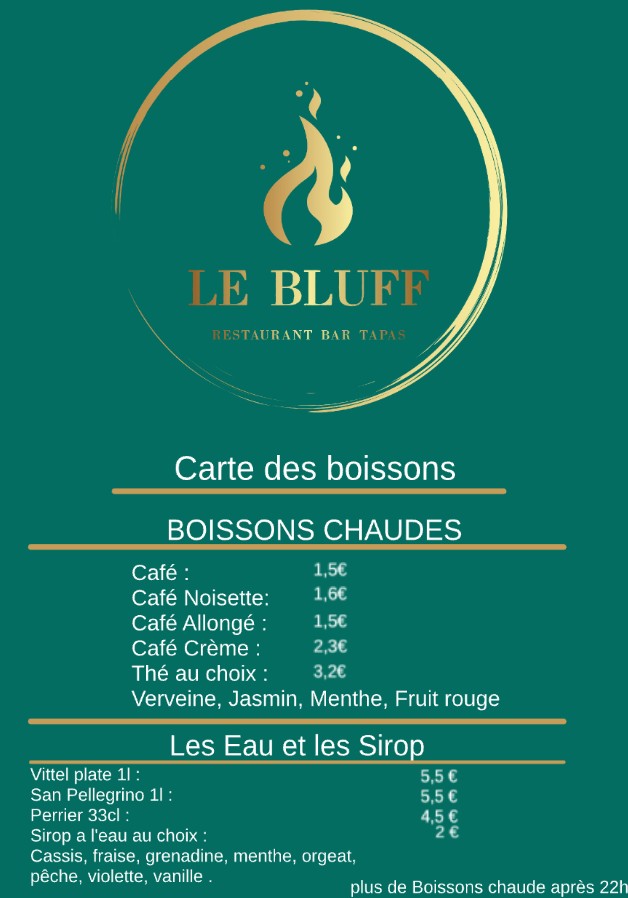 Le Bluff menu 1