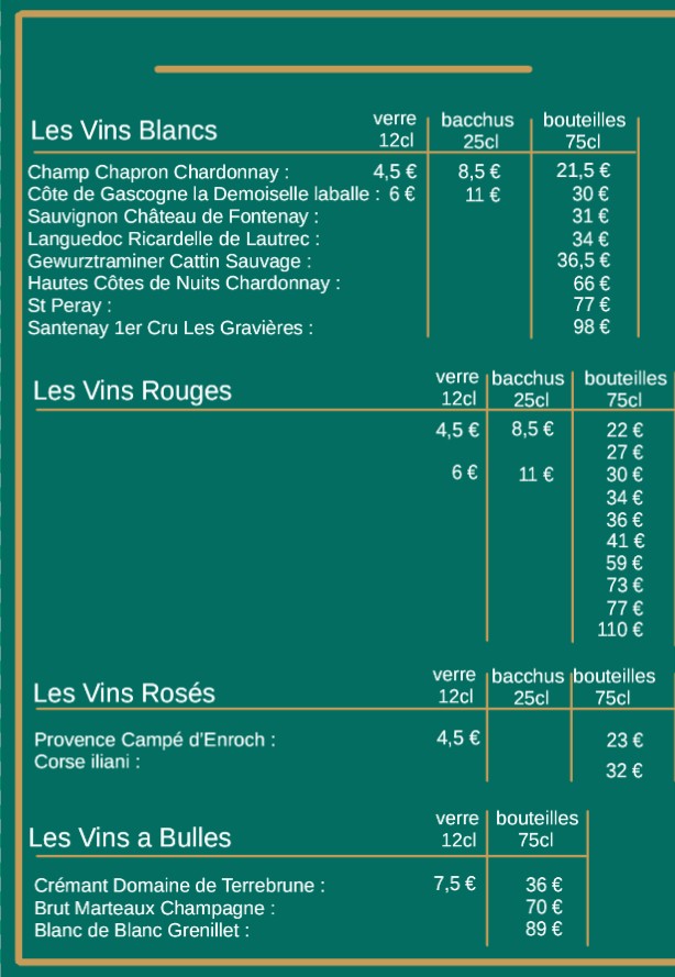 Le Bluff menu 3