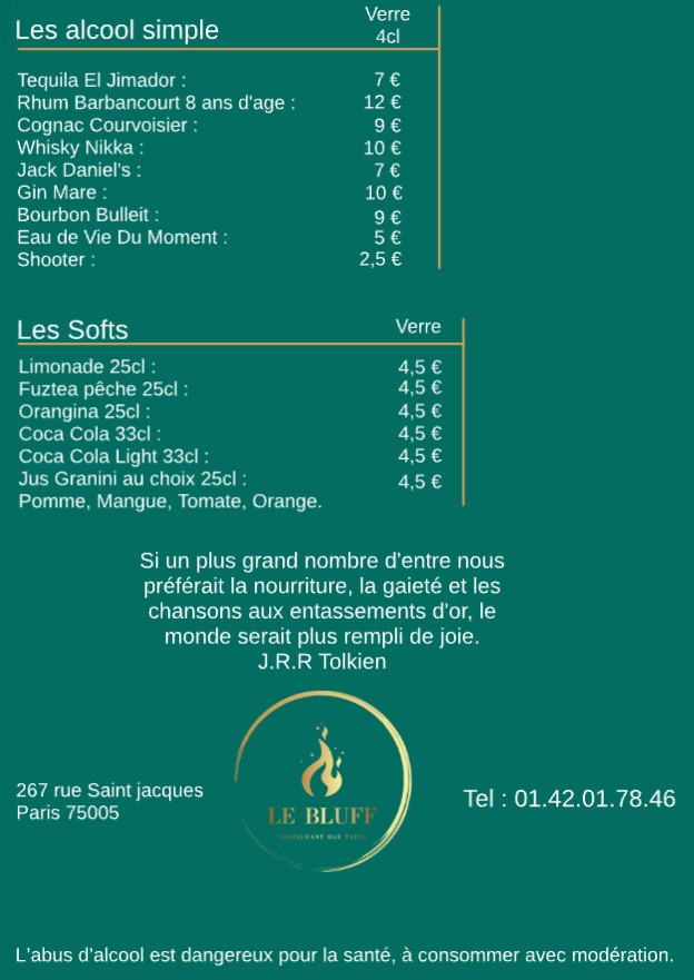 Le Bluff menu 4