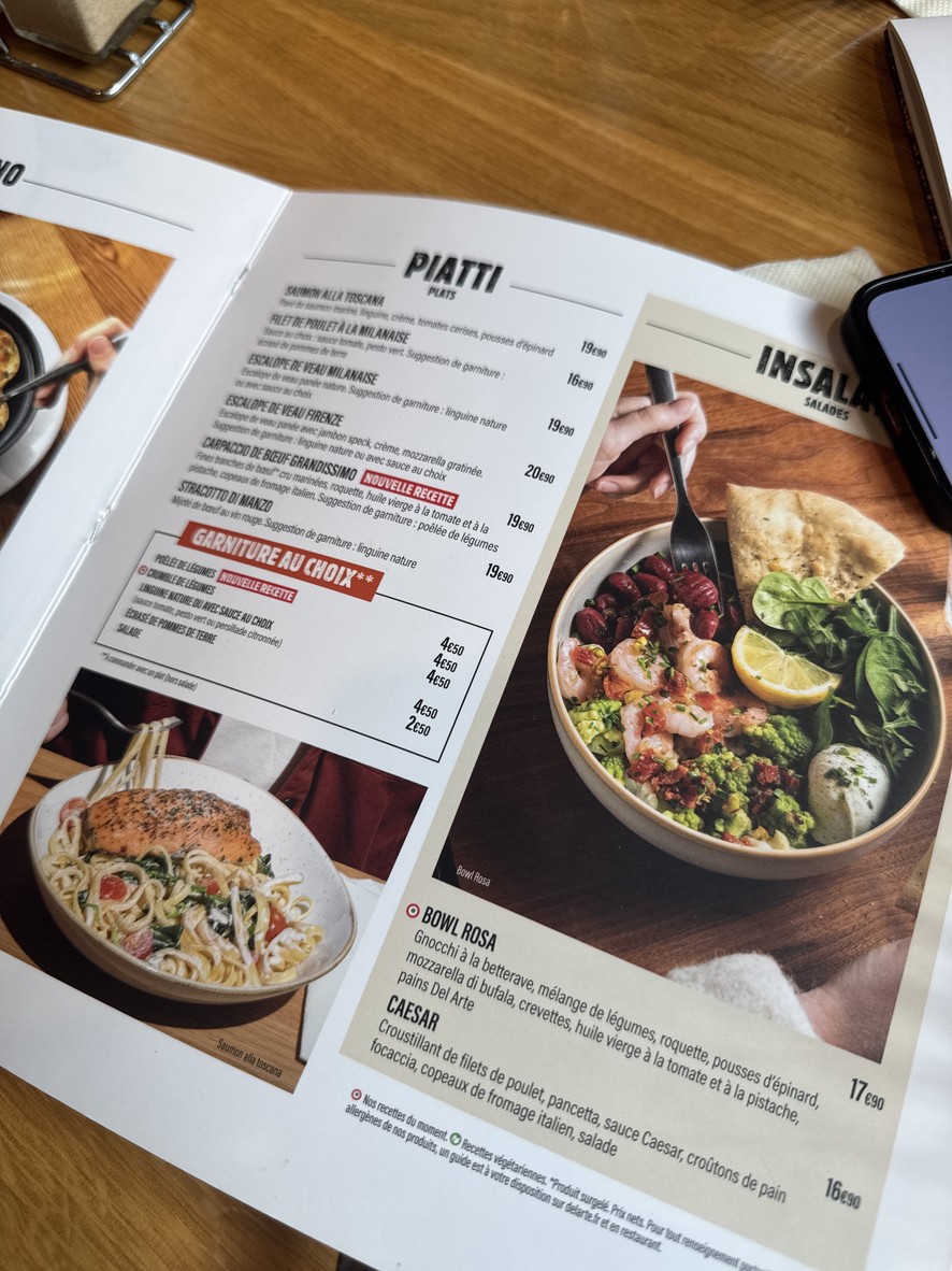 Del Arte menu 2